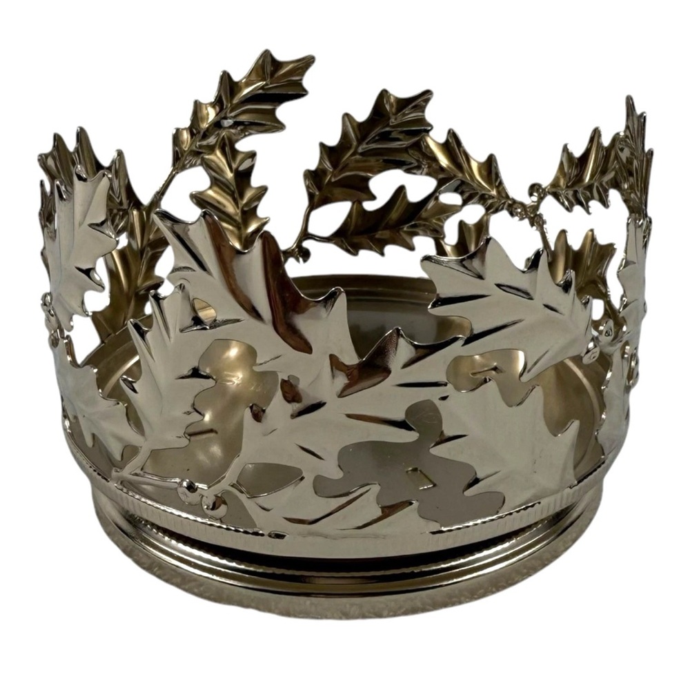 Bath & Body Works Holly Leaf 3 wick Candle Holder
